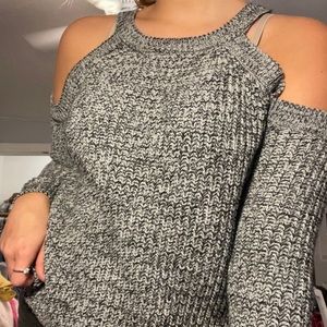 Open shoulder sweater